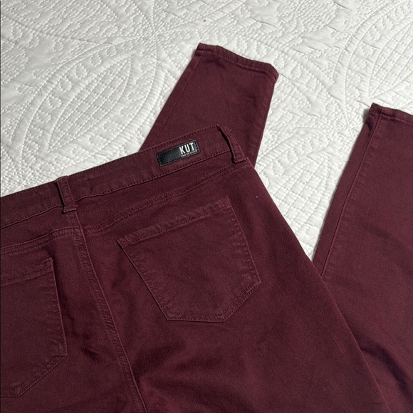 Women's Burgundy Jeans - Picture 5 of 9